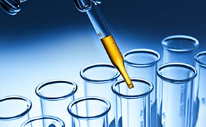 Test tube rack in a laboratory